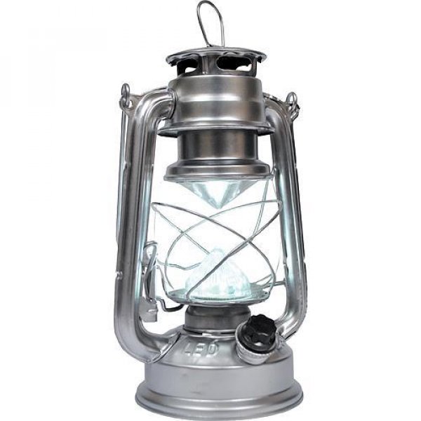 Lampas MagicHome LM3528, 15 LED, 15x11.5x23.5 cm, 4xAA, kov, strieborný