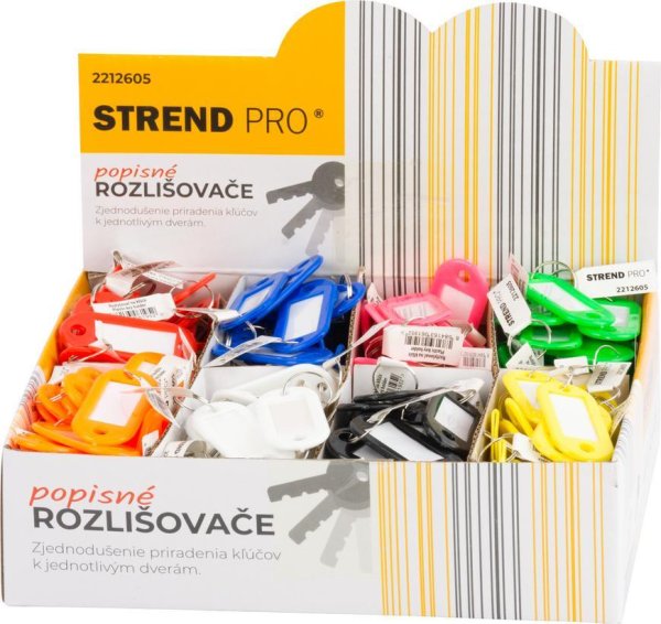 Rozlišovač Strend Pro, popisný, na kľúč, mix farieb, bal. 200 ks