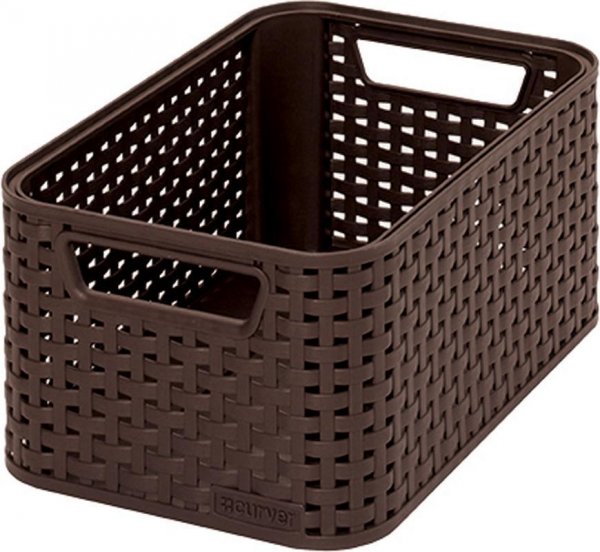 Košík Curver® STYLE2 S, hnedý, 28x12x19 cm