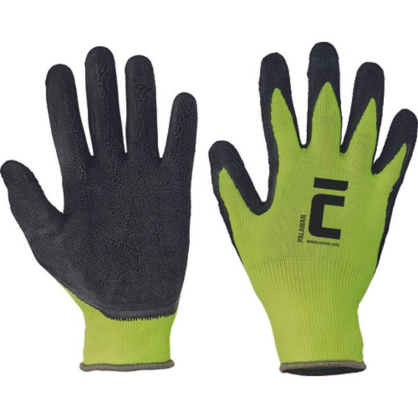 Rukavice PALAWAN 10, nylon, Latex, s blistrom