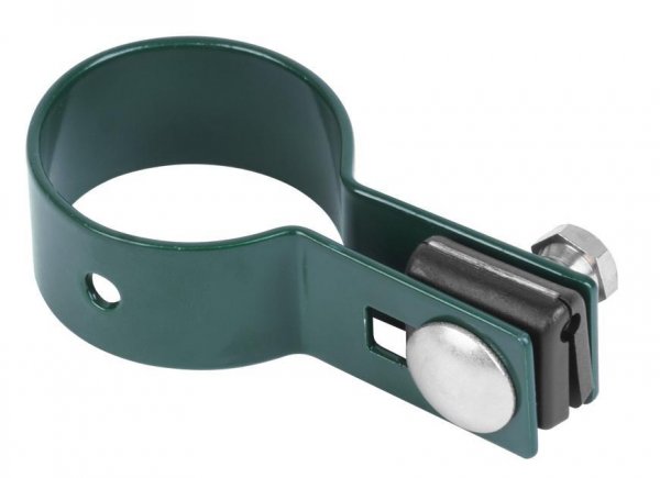 Objímka Strend Pro EUROSTANDARD, koncová, zelená, Zn+PVC, RAL6005, na okrúhly stĺpik, 38 mm