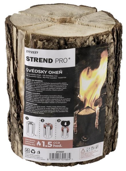 Švédsky oheň Strend Pro Woodson, 1,5 hod