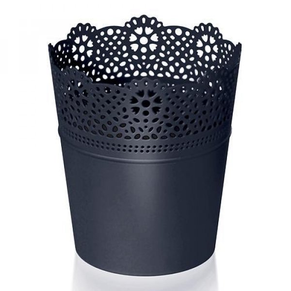 Kvetináč LACE 160 mm, čierny