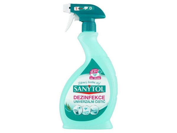 Dezinfekcia Sanytol, univerzálny čistič, sprej, eukalyptus, 500 ml