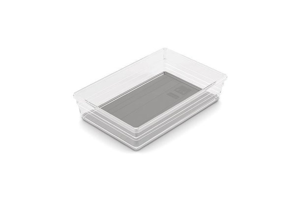 Organizér Curver® SISTEMO 7, priesvitný/sivý, 15,5x22,5x5 cm, do zásuvky