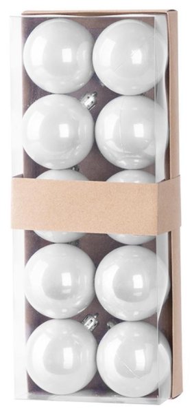 Gule MagicHome Vianoce,10 ks, biele, na vianočný stromček, 5 cm