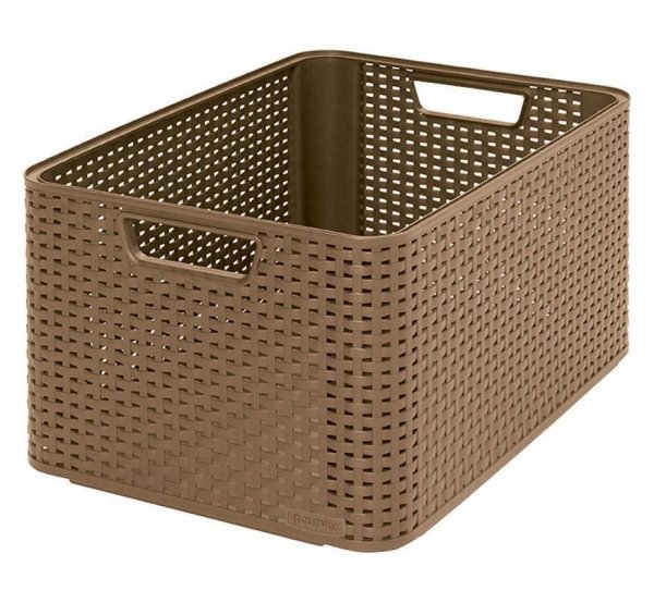 Košík Curver® STYLE L, tmavohnedý, 44x23x33 cm