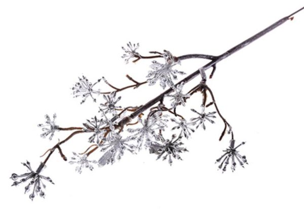 Vetvička MagicHome Vianoce, Sedum.Silver, strieborná, 14x30 cm, bal. 3 ks