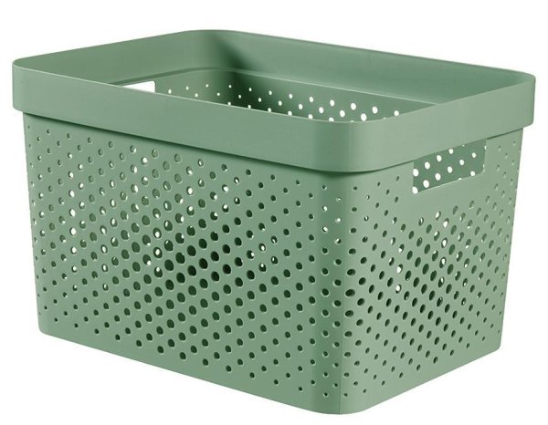 Kôš Curver® INFINITY DOTS, 17L, zelený, 27x36x22 cm