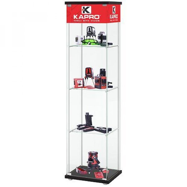 Vitrína KAPRO® DETOLF, na lasery, sklenená