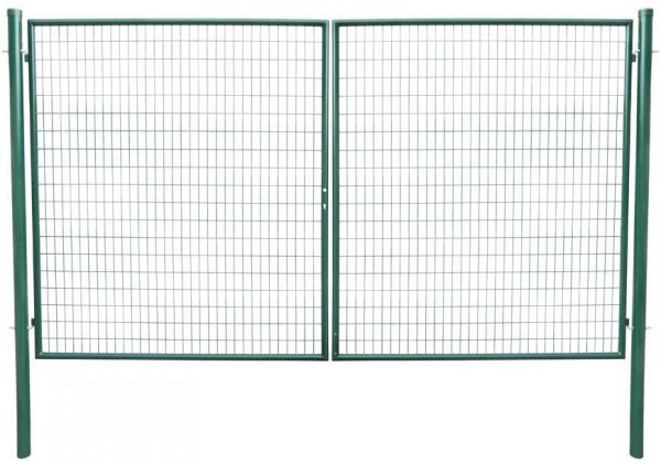 Brána Strend Pro METALTEC DUO, dvojkrídlová, záhradná, zelená, ZN+PVC, RAL6005, 3580/1450/100x50 mm